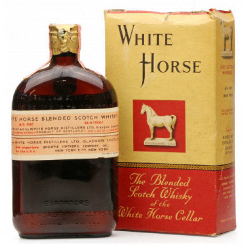 White Horse Circa 1940 - 50s Bottling Whisky - 4/5 Pints 86.8 Proof