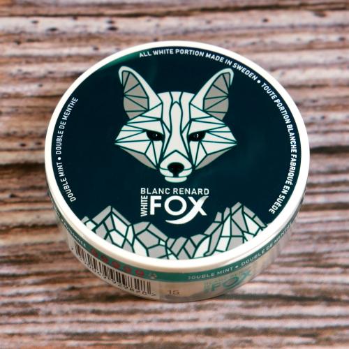Discounted - White Fox Double Mint Nicotine Pouch - 1 Tin