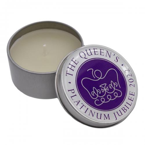 The Queens Platinum Jubilee 2022 Design Candle in Tin