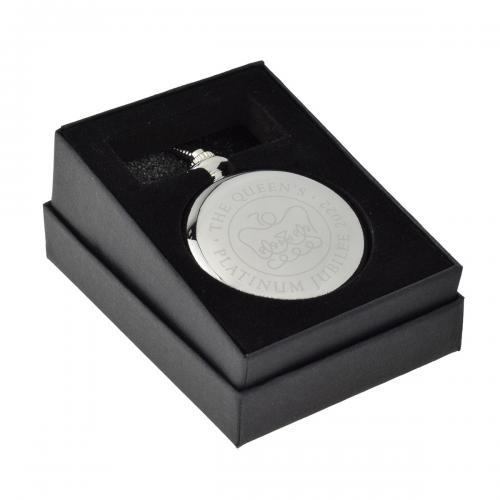 Queens Jubilee 2022 Engraved Design Pocket Watch