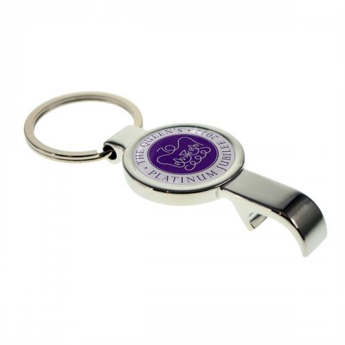 The Queens Platinum Jubilee 2022 Design Bottle Opener Keyring