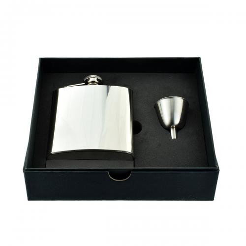 6oz Regular Size Stainless Steel Hip Flask with Funnel