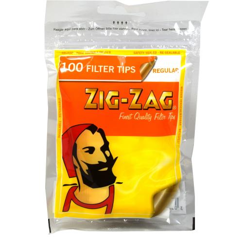 Zig-Zag Regular Filter Tips (100) 1 Bag