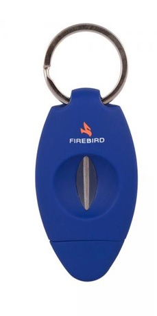 Colibri Firebird Viper V Cut Keyring Cigar Cutter - Blue