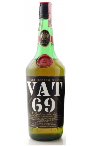 VAT 69 1970s Slim Bottle Blended Scotch Whisky - 75cl 43%