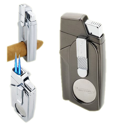 Vector Xcaliber Dual Torch Lighter - Gunmetal