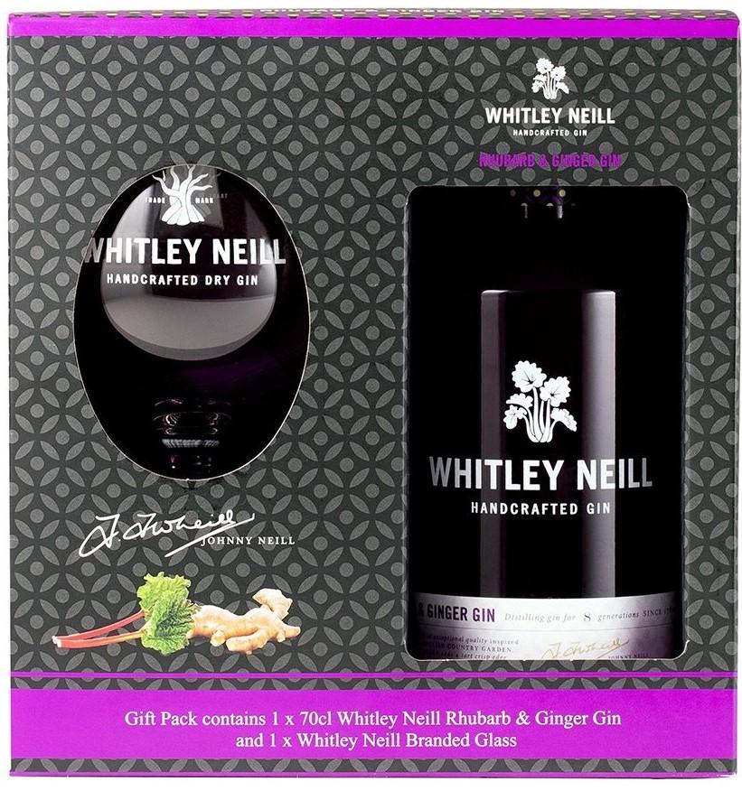 Whitley Neill Rhubarb & Ginger Gin Glass Gift Set