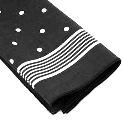 Wilsons of Sharrow Snuff Black Big Polka Dot Handkerchief