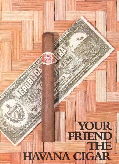 Havana Cigar Promotional Leaflet Presumed from 1980s